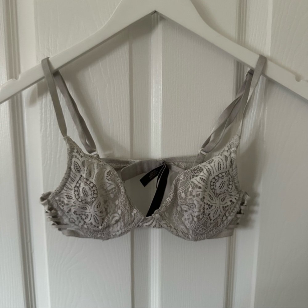 Light Gray Lace Bra